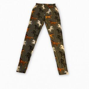 LuLaRoe ? horse pony print soft leggings ONE SIZE butter soft (like LuLaRo…